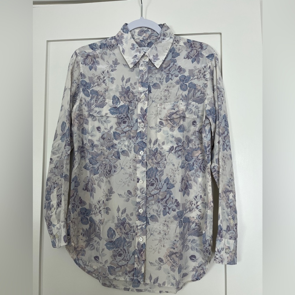 Equipment silk floral Button Down Shirt